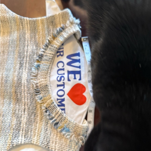 Preppy Quiet Luxury Tory Burch Greer Summer Tweed Work Occasion Dress - Size S - Picture 11 of 11